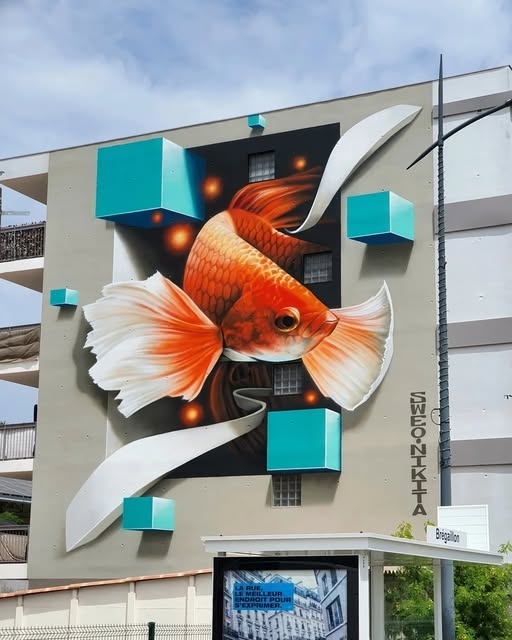 😱 New mural!: By Sweo and Nikita in La Seyne-sur-Mer, France for Mini Fest 2025.