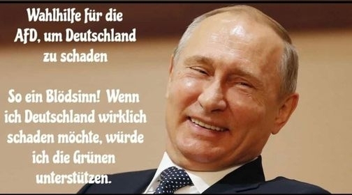 Wahlhilfe für die AfD, um Deutschland zu schaden - So ein Blödsinn! Wenn ich Deutschland wirklich schaden möchte, würde ich die Grünen unterstützen.