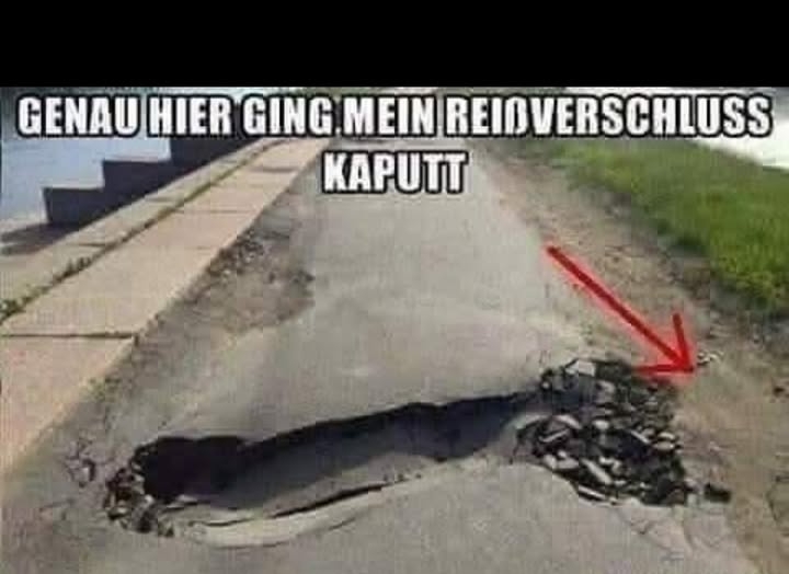 GENAU HIER GING MEIN REIßVERSCHLUSS KAPUTT