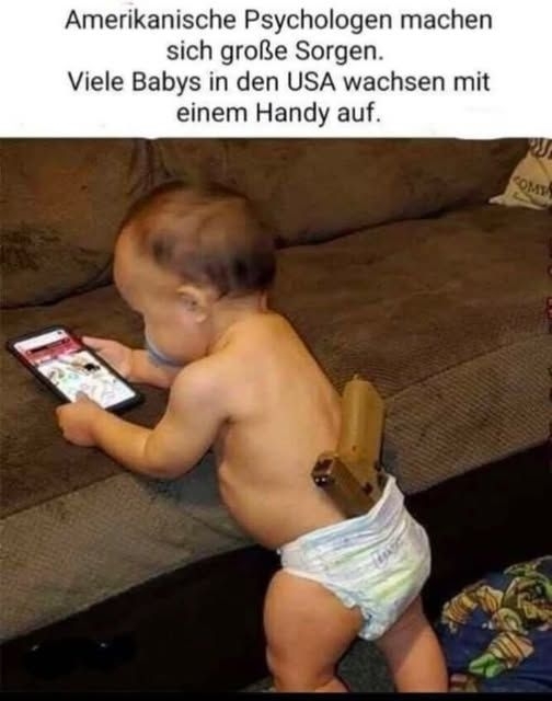 Amerikanische Psychologen machen sich große Sorgen.  - Viele Babys in den USA wachsen mit einem Handy auf.