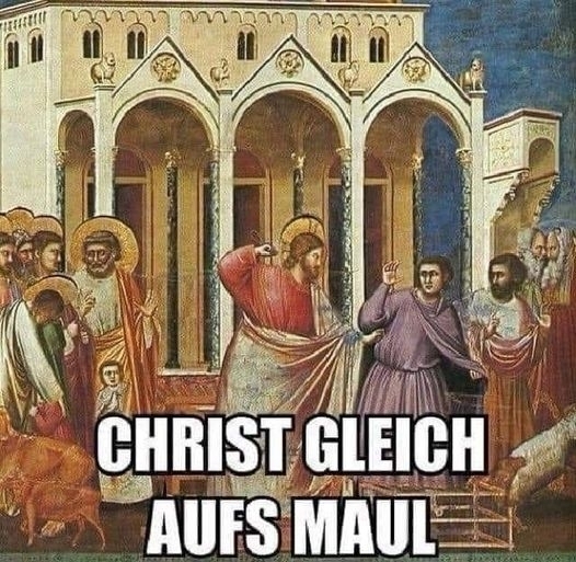 CHRIST GLEICH AUFS MAUL