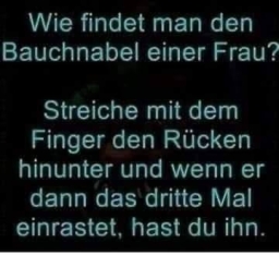 Wie findet man den Bauchnabel einer Frau?